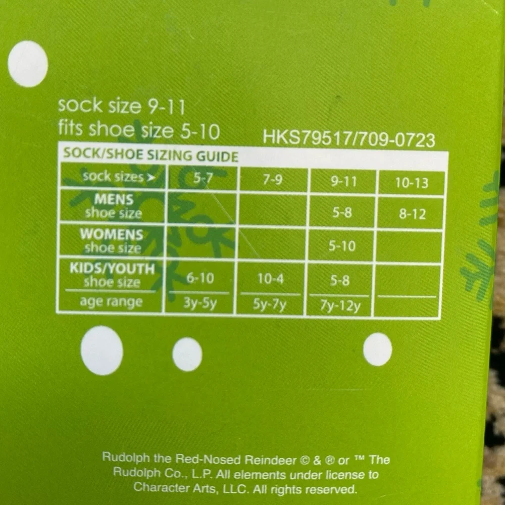 Rudolph the Red-Nosed Reindeer Crew Socks (NIB)